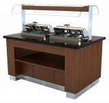 Warm Buffet Wenge 1600  Met 2x 1/1gn Chafing Dish