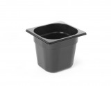 Container GN 1/6 Zwart Polycarbonaat, Hendi, Profi Line, GN 1/6, 1l, Zwart, 176x162x(h)65mm