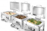 Chafing Dish GN 2/3 Satin Finish, Hendi, Profi Line, 6l, 395x430x(h)290mm