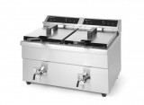 Inductie Friteuse Met Aftapkraan - 2 x 8 l, Hendi, Profi Line, 16l, 230v/7000w, 580x485x(h)406mm