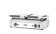 Contactgrill - dubbele versie, HENDI, half glad, half geribd, 230V/3600W, 570x370x(H)210mm