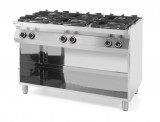 Gasfornuis Kitchen Line 6 Pits, Met Ombouw, Hendi, Kitchen Line, 28,5kw, 1200x700x(h)900mm