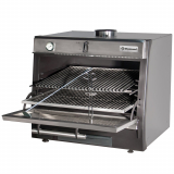 Houtskooloven-BBQ, GN 1/1 + GN2/4 (75 Kg/h)/Roestvrij staal