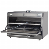 Houtskooloven-BBQ, GN 2/1 + GN1/1 (150 Kg/h)/Roestvrij staal