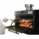 Houtskooloven-BBQ, GN 2/1 + GN1/1 (150 Kg/h)/Roestvrij staal