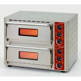 Elektrische Pizza-oven, 2 Kamers (3+3 Kw) 430x430xh100 mm