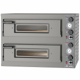 Elektrische Oven 2x 4 Pizza's Diam.330mm, 2 Kamers