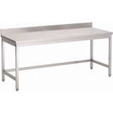 Gastro M Rvs Werktafel Zonder Onderblad Met Achteropstand 85x180x70cm