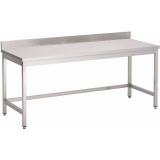 Gastro M Rvs Werktafel Zonder Onderblad Met Achteropstand 85x150x70cm