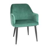 Bolero Lia Velvet Stoelen Donkergroen (2 Stuks)