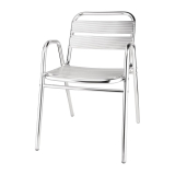 Bolero Stapelbare Aluminium Stoelen (4 Stuks)