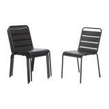 Bolero Stalen Stoelen Grijs (4 Stuks)