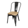 Bolero Bistro stalen stoelen met houten zitting zwart (4 stuks)