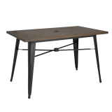 Bolero Aluminium Outdoor Tafel 120x76x76cm Donker Houtdessin