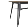 Bolero aluminium outdoor tafel 120x76x76cm donker houtdessin