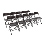 Bolero Opklapbare Stoelen Zwart (10 Stuks)