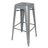 Bolero Bistro Stalen Barkruk Grijs (4 Stuks)