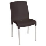 Bolero Stapelbare Zwarte Stoelen (4 Stuks)