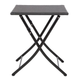 Bolero Vierkante Polyrotan Klaptafel Zwart 60cm