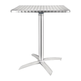 Bolero Vierkante Aluminium Klaptafel Met Rvs Blad 60cm