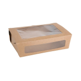 Fiesta Compostable Composteerbare Saladebakken Met Pla Vensters 1600ml (200 Stuks)