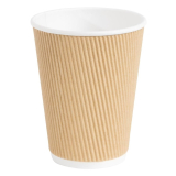 Fiesta Recyclable Koffiebekers Ribbelwand 340ml (500 Stuks)