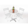 Bolero Bistro ronde RVS tafel 60cm grijs