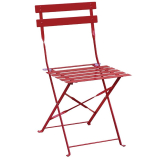 Bolero Stalen Opklapbare Stoelen Rood (2 Stuks)