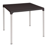 Bolero Vierkante Horeca Tafel Met Aluminium Poten Zwart 75cm