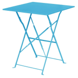 Bolero Vierkante Opklapbare Stalen Tafel Turquoise 60cm