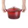 Vogue ronde inductie braadpan rood 3,2L