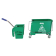 Jantex Kentucky rolemmer met wringer groen 20L