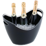 Aps Acryl Champagne Bowl Groot Zwart