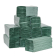 Jantex Z-gevouwen handdoekrollen 1-laags 250 vellen groen (12 stuks)