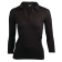 Uniform Works dames T-shirt met V-hals zwart L