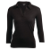 Uniform Works dames T-shirt met V-hals zwart M