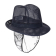 Trilby hoed met haarnetje blauw L