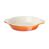 Vogue Ronde Gietijzeren Gratineerschaal Oranje 0,4l