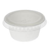 Solia Bagasse Sausbakjes Met Pla Deksel 60ml (50 Stuks)