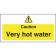 Vogue 'Caution - Very hot water' waarschuwingsbord zelfklevend