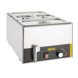 Buffalo Bain Marie Met Aftapkraan en GN Bakken