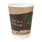 Pak Van 500 Fiesta Compostable Composteerbare Dubbelwandige Koffiebekers 35,5cl (500 Stuks)