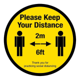 Social Distancing Vloersticker 'please Keep Your Distance' 40cm
