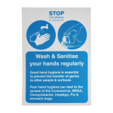 Vinylsticker A4 'wash & Sanitise Your Hands Regularly'