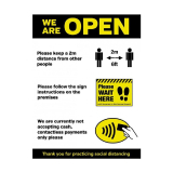 Pvc Poster A3 'we Are Open'