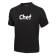 Unisex T-shirt met opdruk Chef zwart L