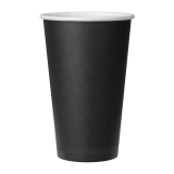 Fiesta Recyclable koffiebekers enkelwandig zwart 45cl (50 stuks)