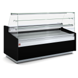 Neutrale Vitrinetoonbank, Patisserie Glas, Met Neutrale Reserve – Zwart