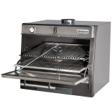 Houtskooloven-BBQ, GN 1/1 + GN2/4 (75 Kg/h)/Roestvrij staal