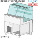 Gekoelde & Verwarmde Vitrine Toonbank EN & Gn, Hoog Glas, Statisch, Zonder Reserve